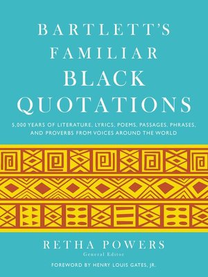 cover image of Bartlett's Familiar Black Quotations